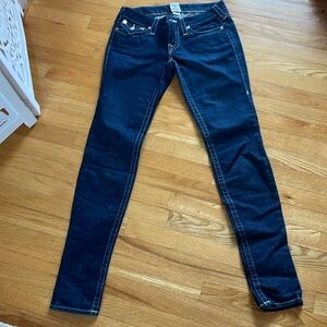 True religion dark blue denim, size 28